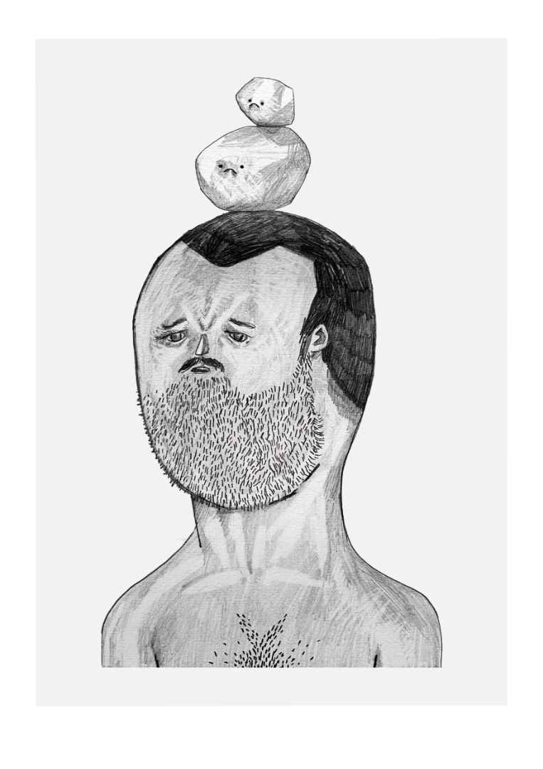 Ilustração da Angústia por Júlio Dolbeth